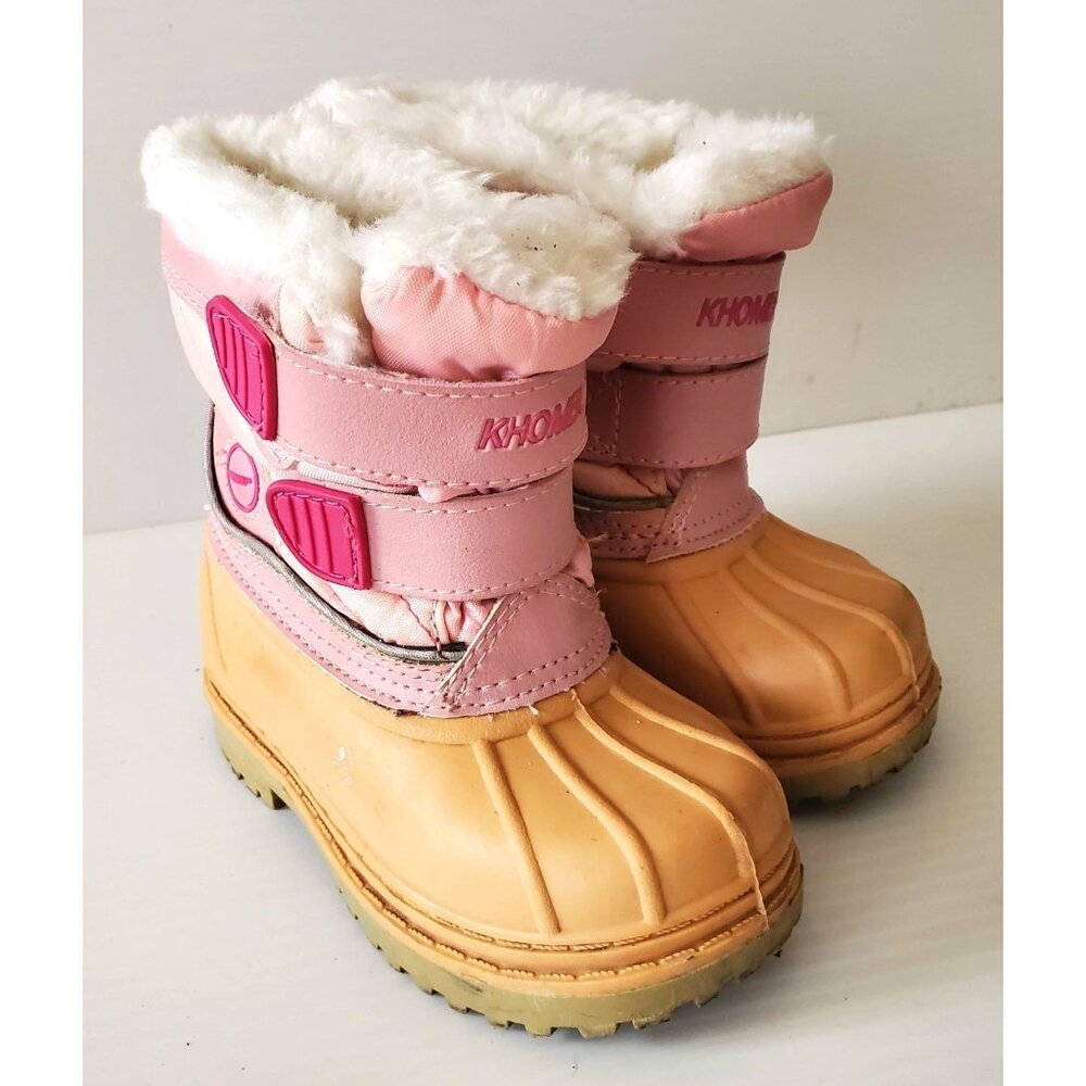KHOMBU GIRL WATERPROOF SNOW BOOTS INSULATED SIZE 7 TODDLER
